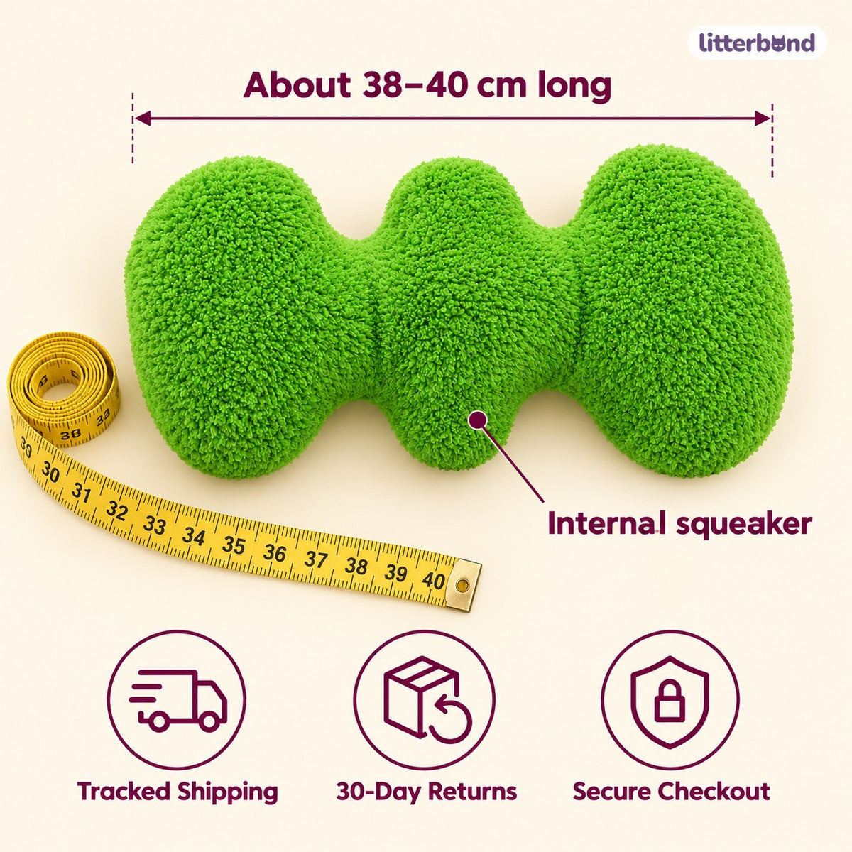 Bone Plush Pillow for Naps - size and details