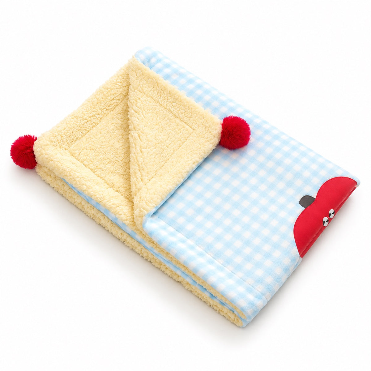 Gingham Fair Isle Blanket Mat - Apple Gingham Blanket