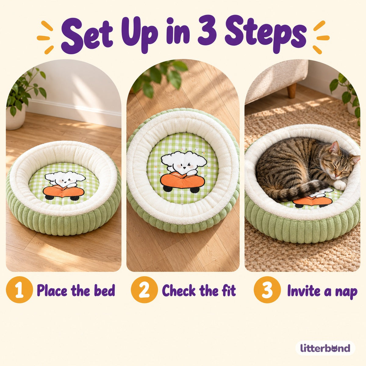 Puppy Print Bed for Naps - how to use it