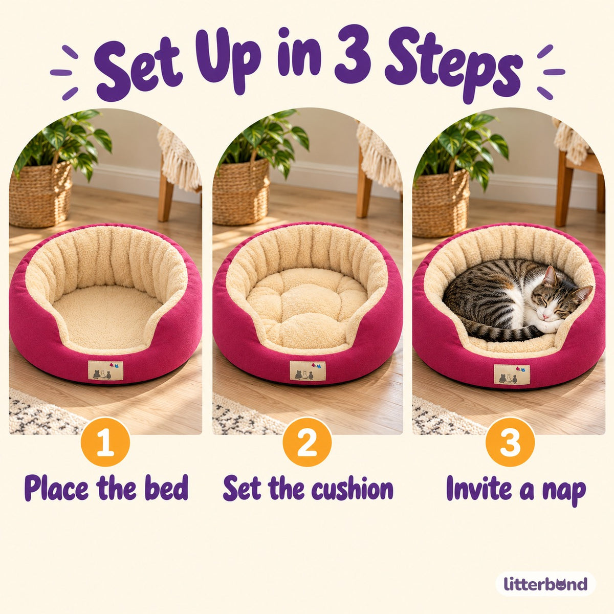 Jewel Plush Nest Bed for Naps - how to use it
