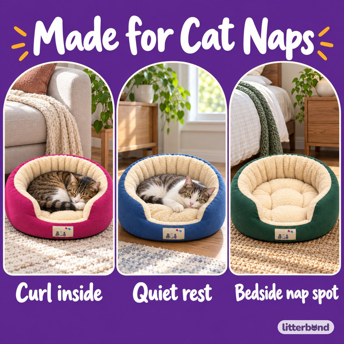 Jewel Plush Nest Bed for Naps - cozy at home