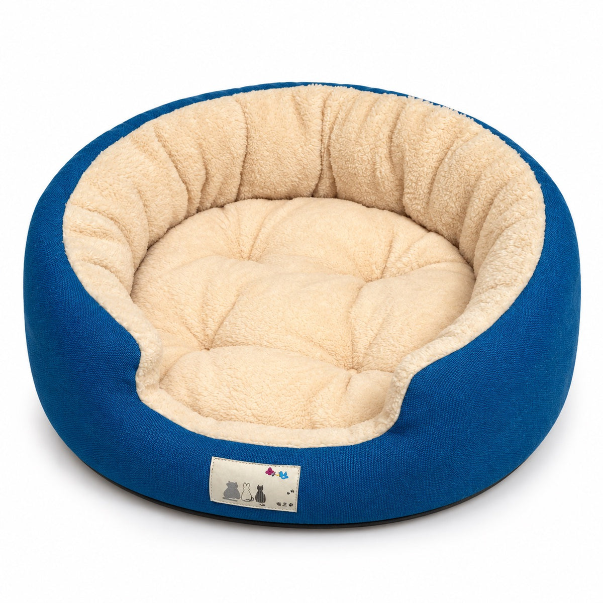 Jewel Plush Nest Bed for Naps - Jewel Blue