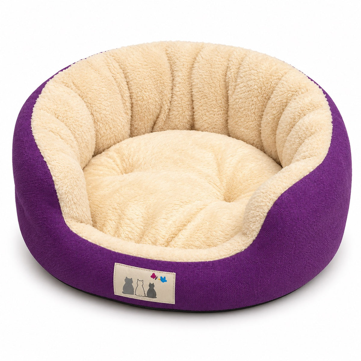 Jewel Plush Nest Bed for Naps - Grape Purple