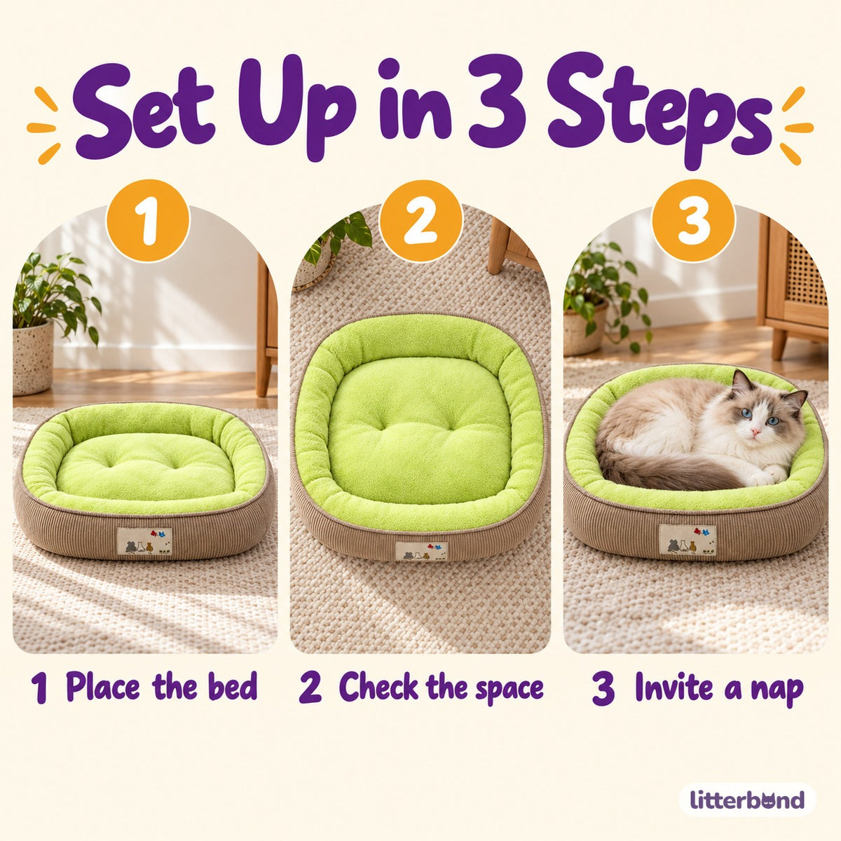 Ribbed Rim Bed for Naps - how to use it