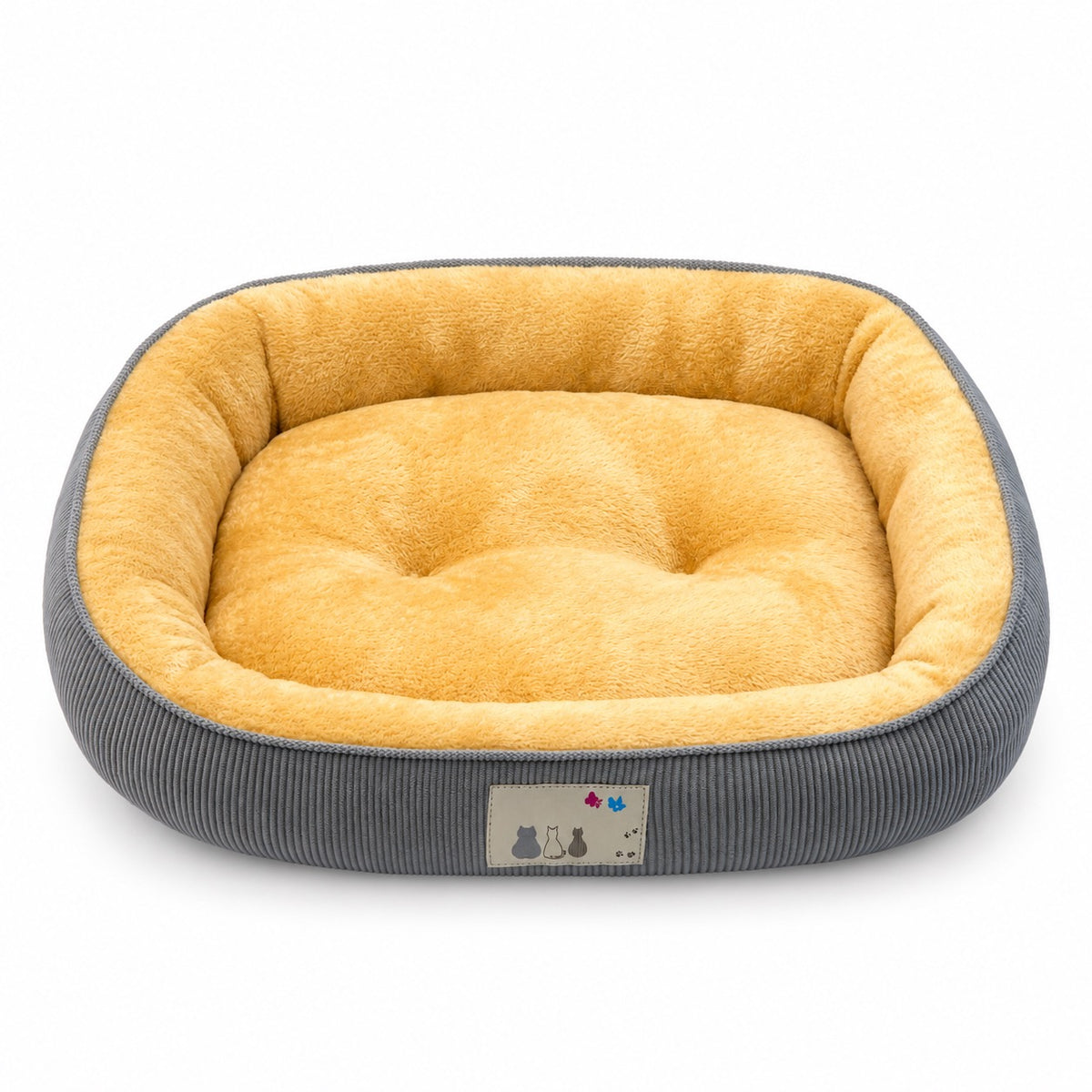 Ribbed Rim Bed for Naps - Ginger Yellow
