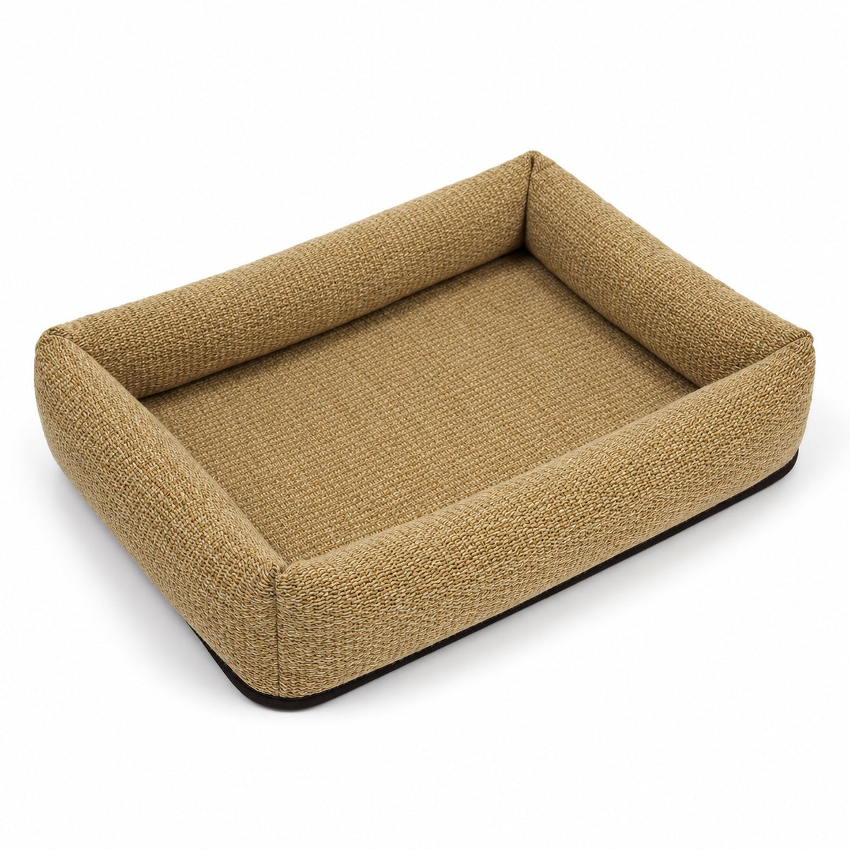 Tan Woven Bed for Naps - Tan Bolster Bed