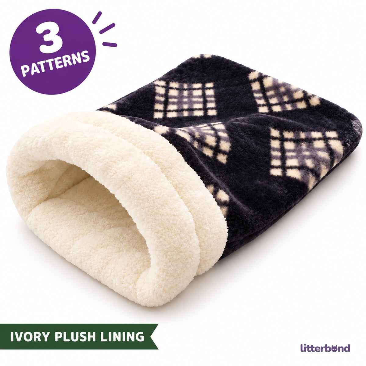 Plush Cuff Pocket Bed for Naps