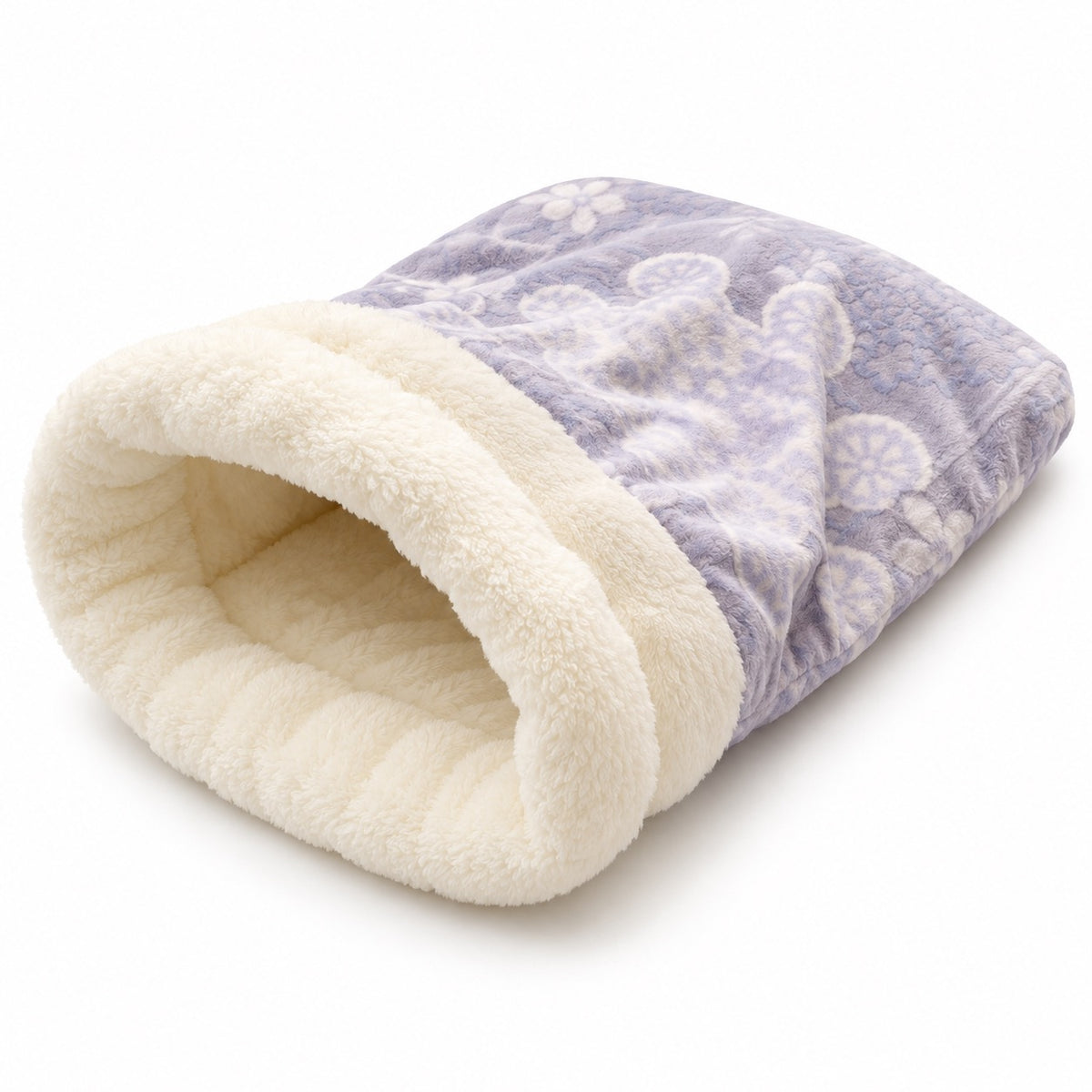 Plush Cuff Pocket Bed for Naps - Lavender Floral