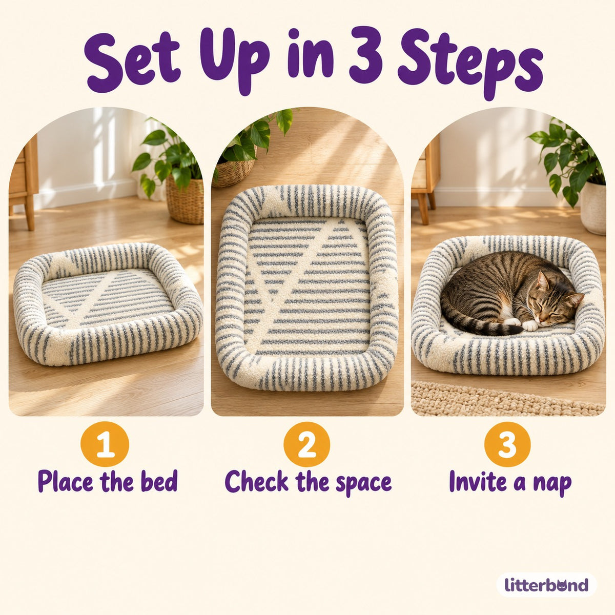 Patterned Bolster Bed for Naps - how to use it