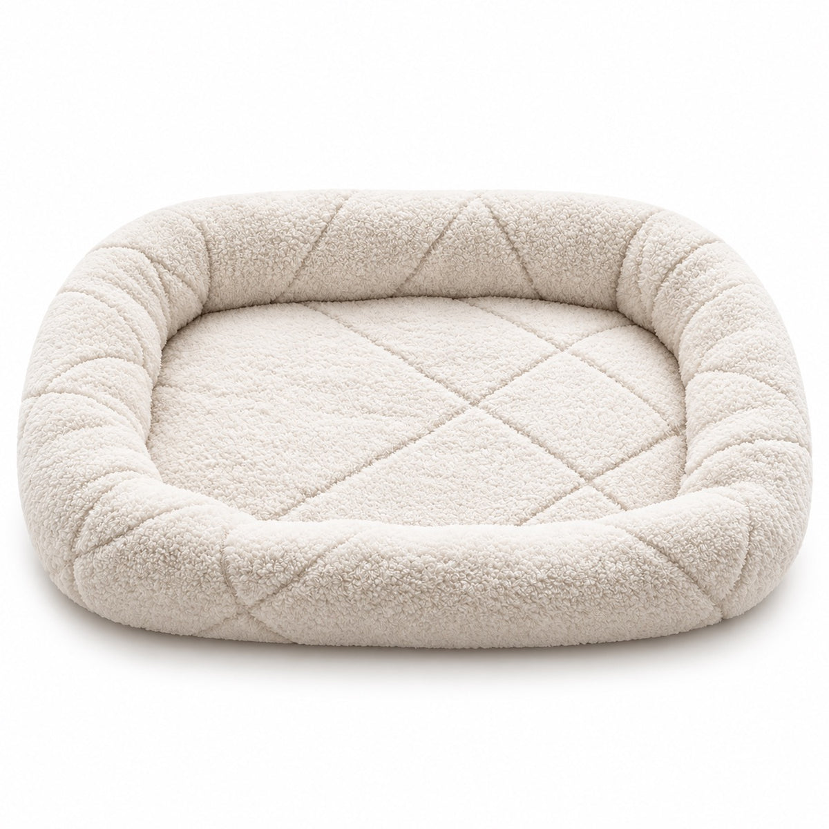 Patterned Bolster Bed for Naps - Ivory Diamond