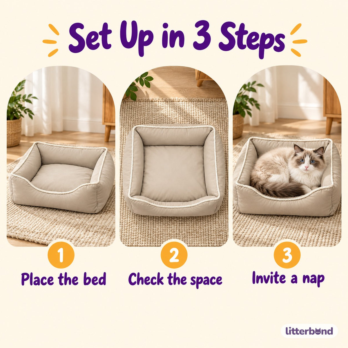 Rope Trim Sofa Bed for Naps - how to use it