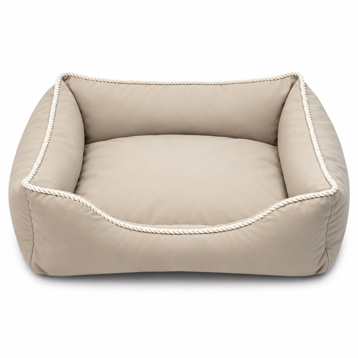 Rope Trim Sofa Bed for Naps - Greige