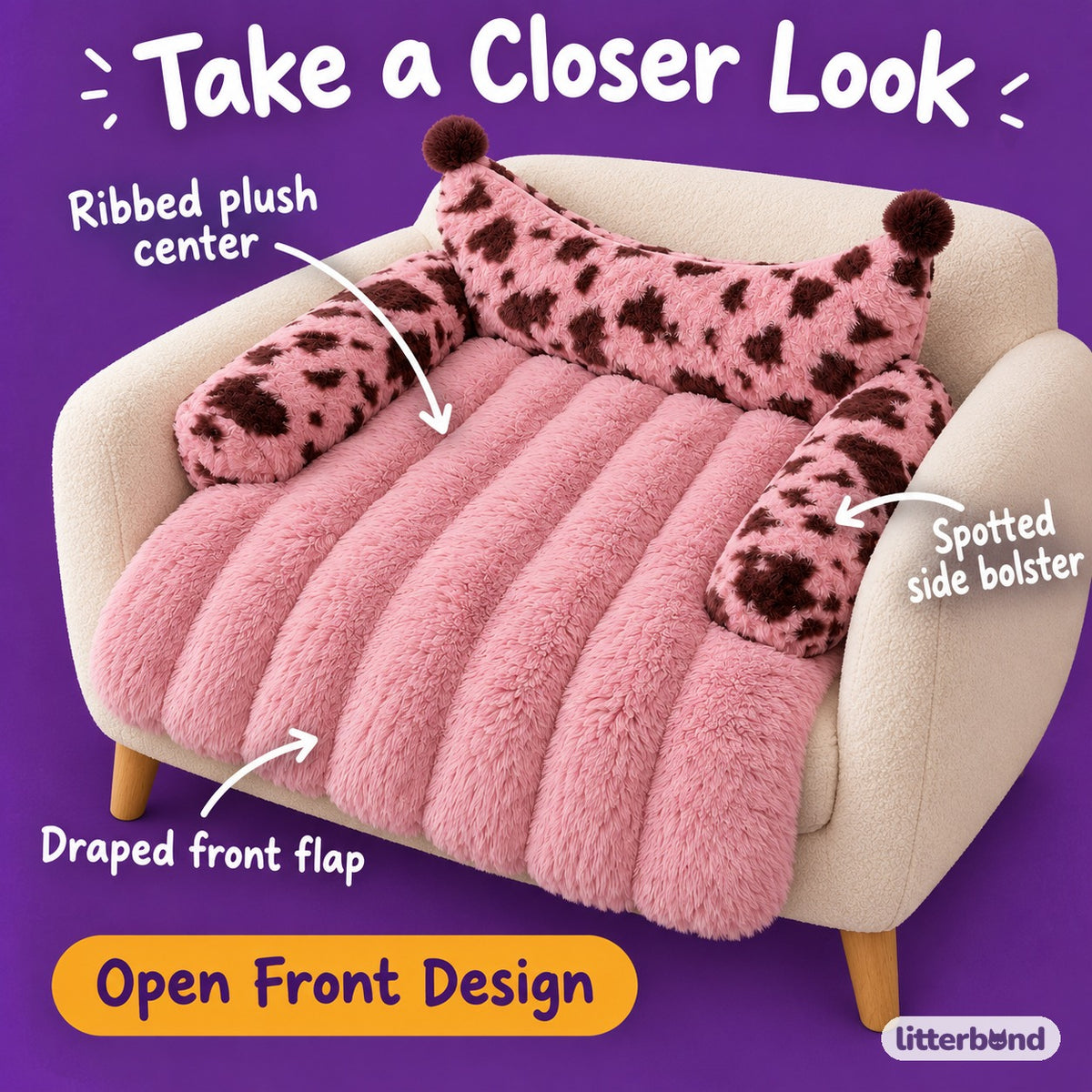 Bolster Sofa Mat for Naps - close-up details