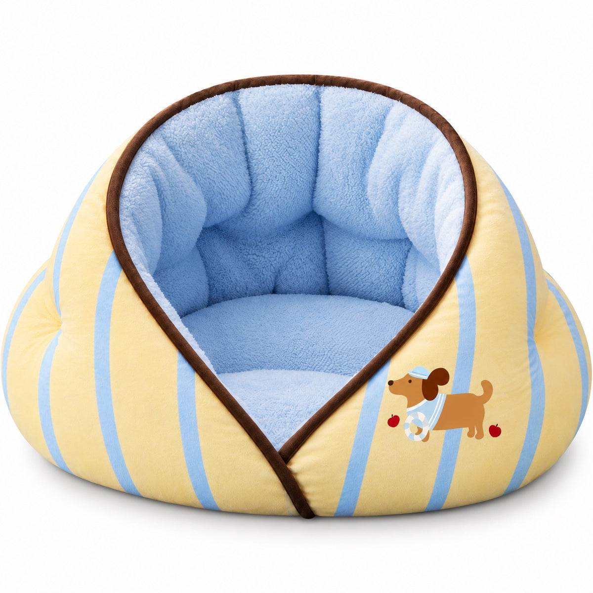 Wraparound Nest Bed for Cat Naps - Blue Stripe