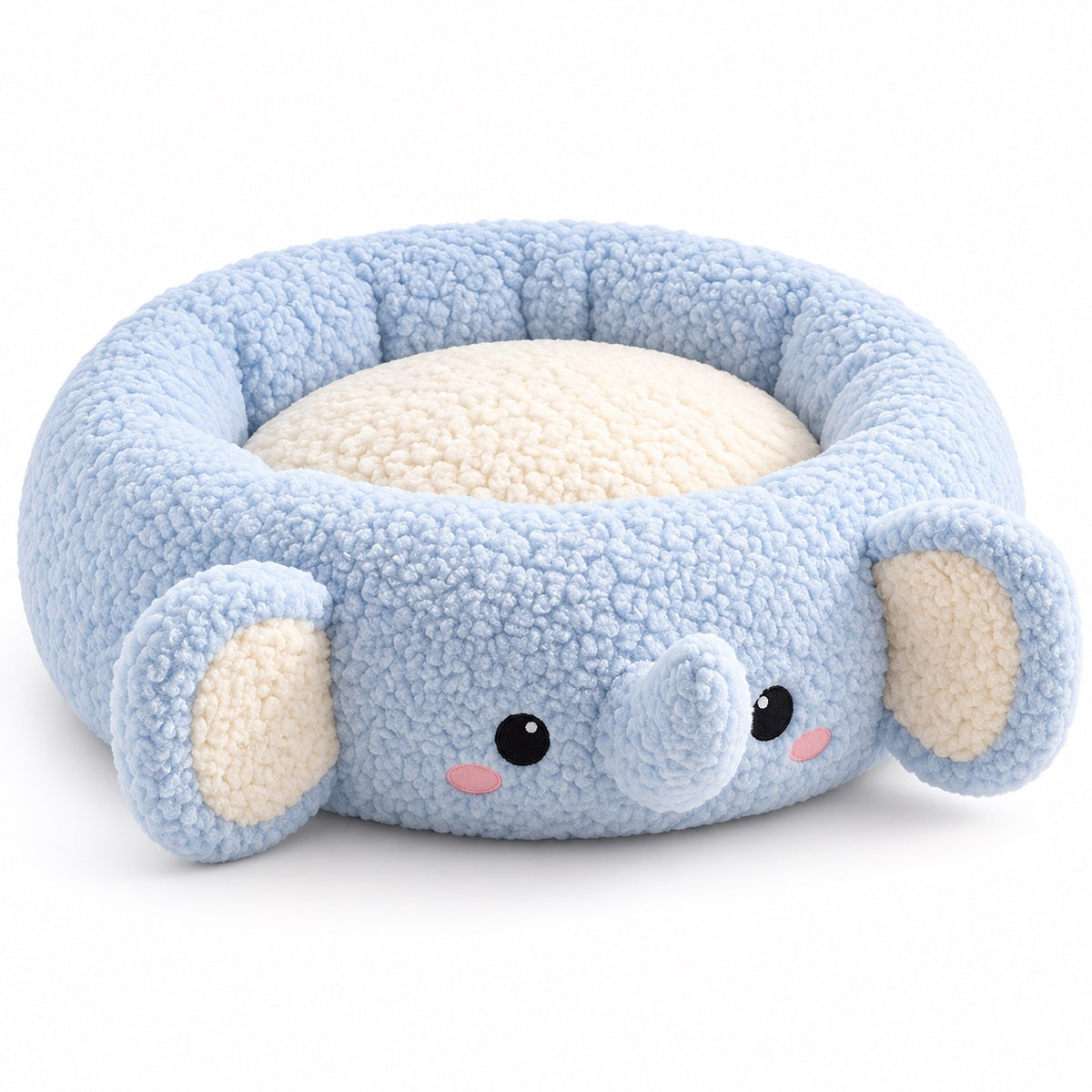 Playful Nest Bed for Naps - Blue Elephant