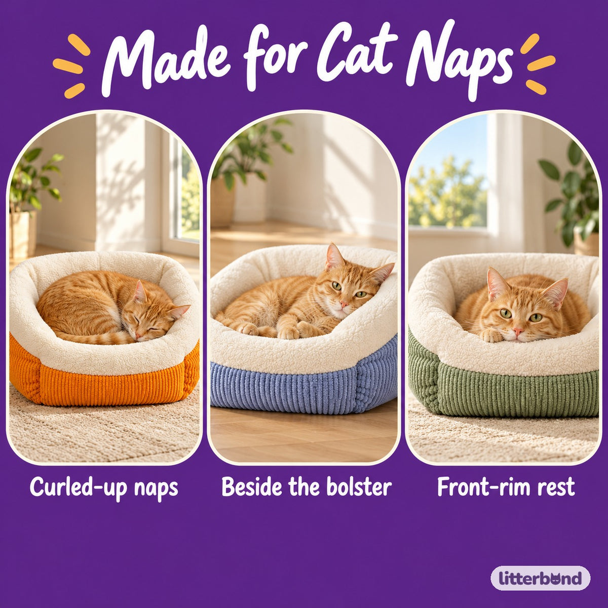 Ivory Bolster Bed for Naps - cozy at home