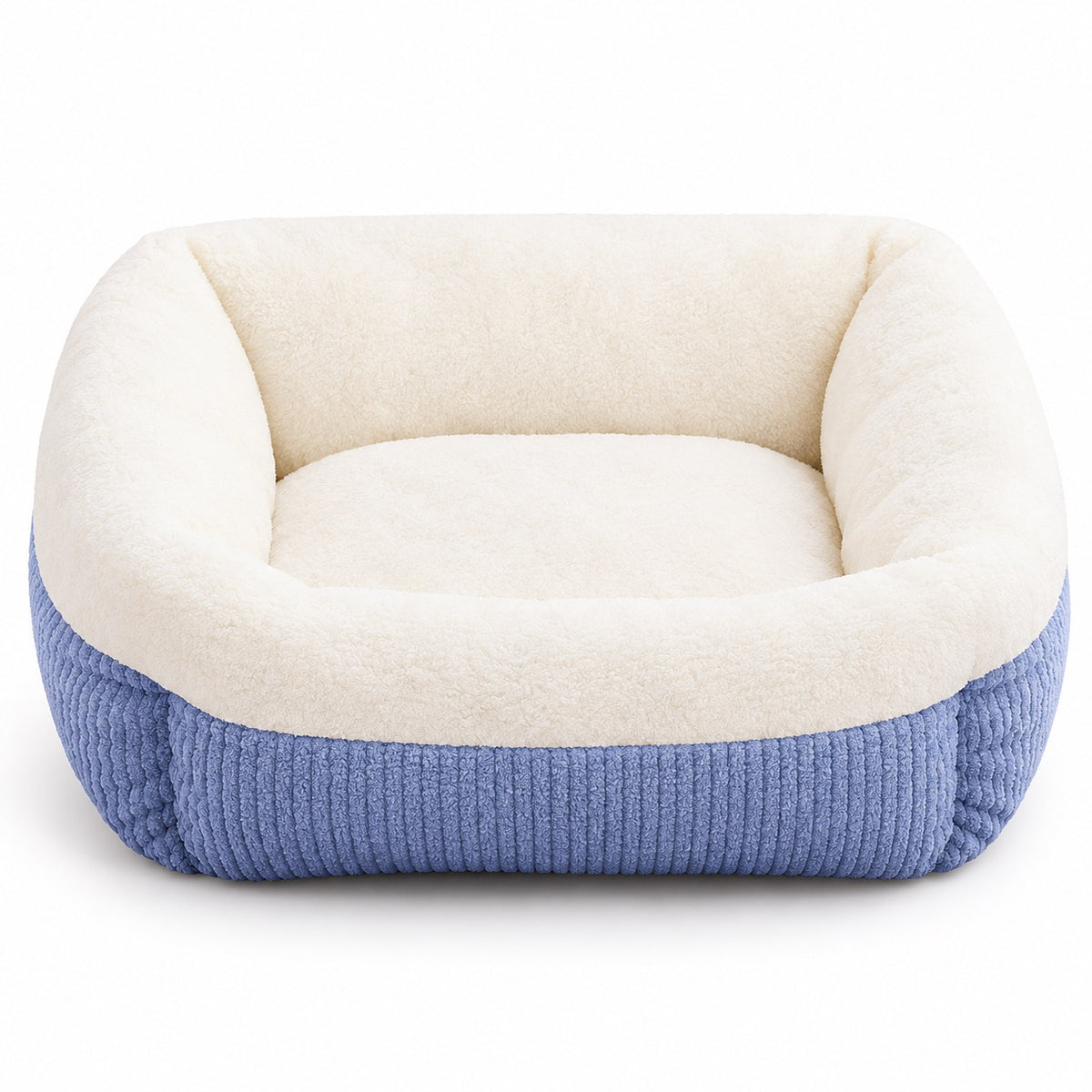 Ivory Bolster Bed for Naps - Dusty Blue