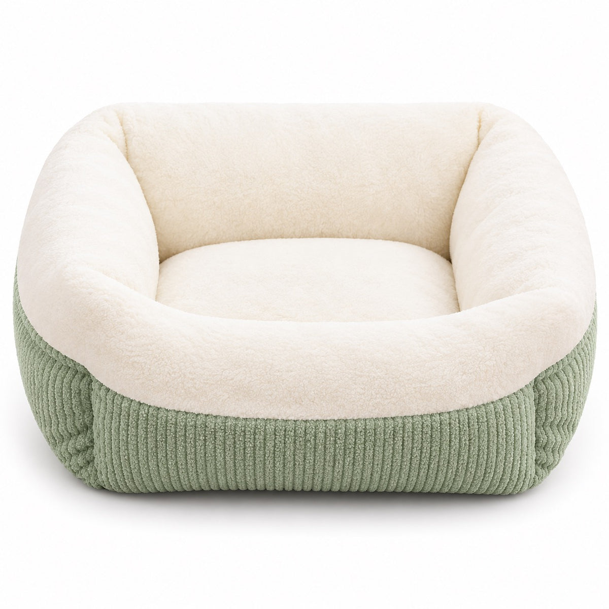 Ivory Bolster Bed for Naps - Sage Green