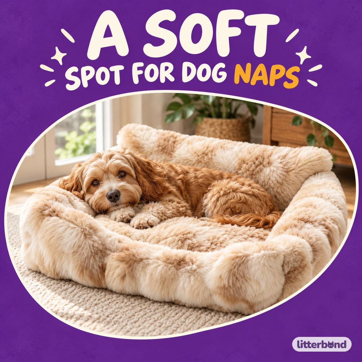 Cloud Sofa Dog Bed for Naps with a dog