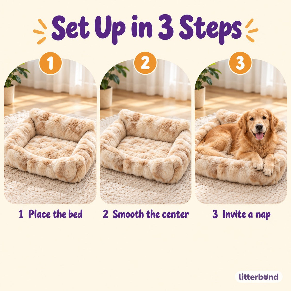 Cloud Sofa Dog Bed for Naps - how to use it