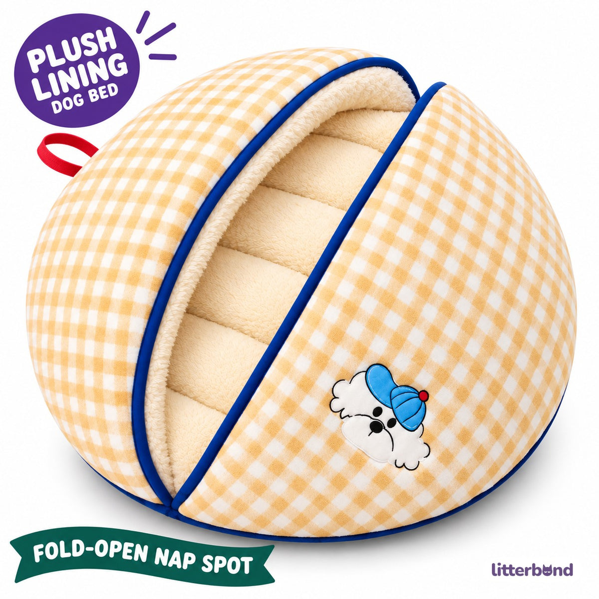 Clamshell Dog Bed for Naps