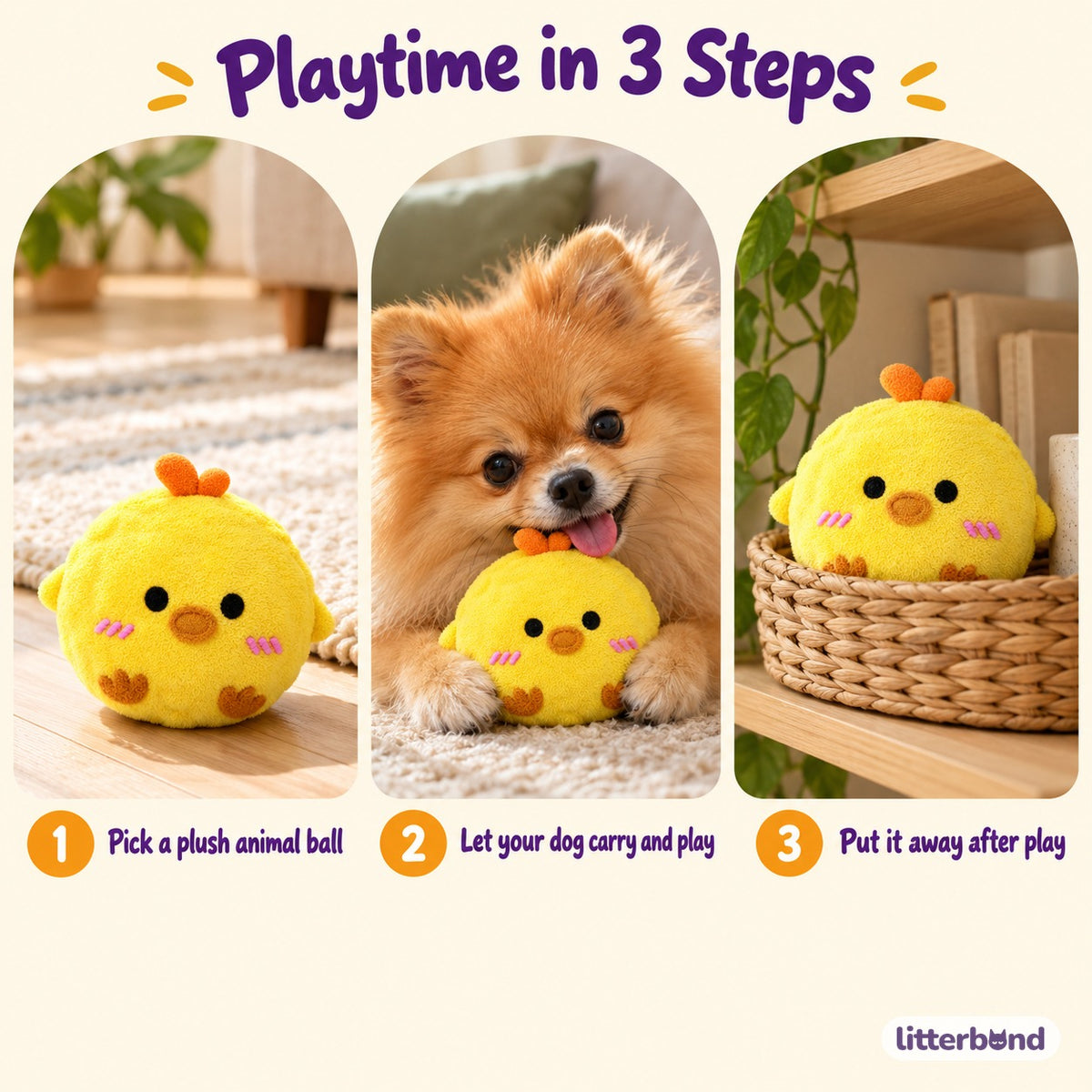 Animal Squeaky Ball for Tossing - how to play