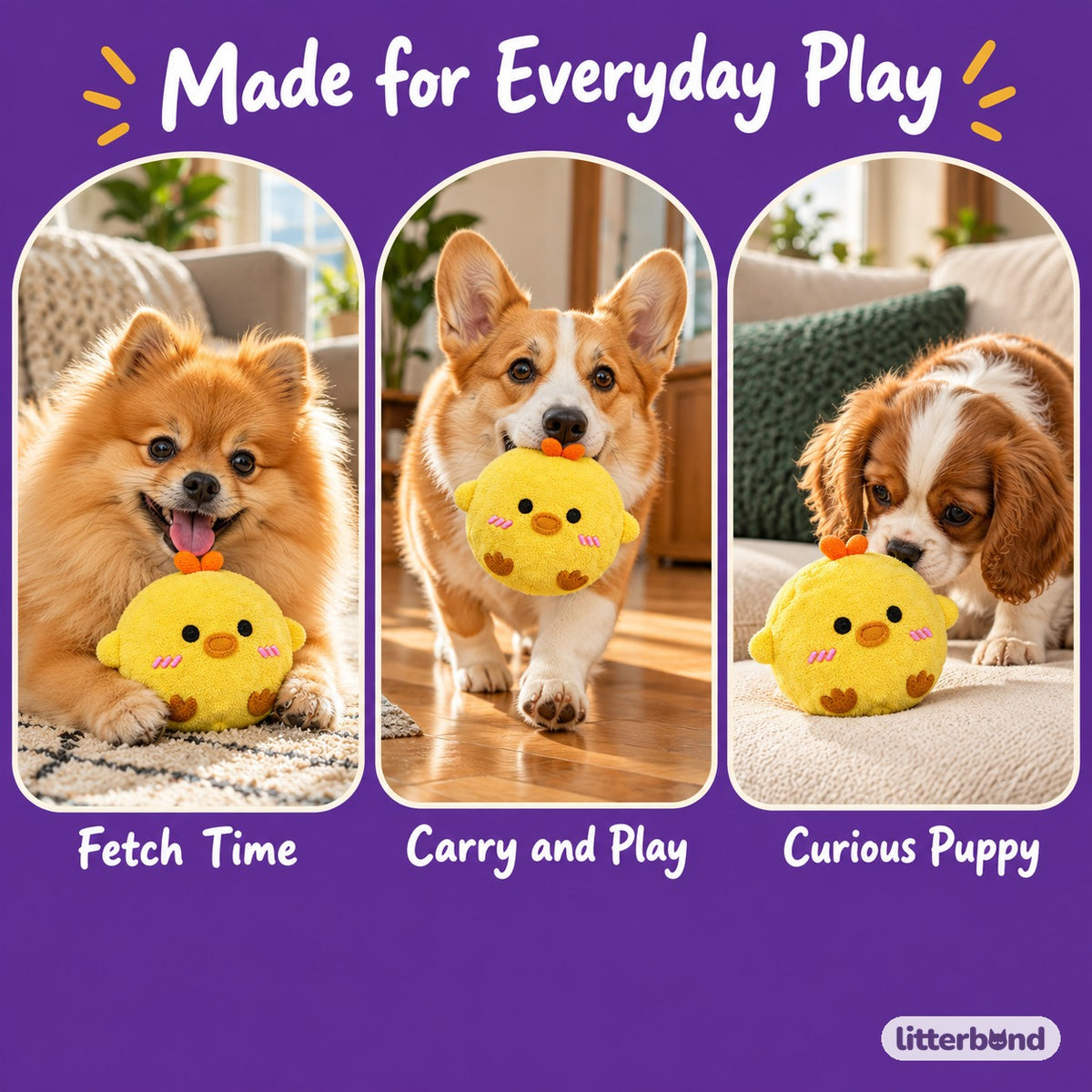 Animal Squeaky Ball for Tossing - playtime at home