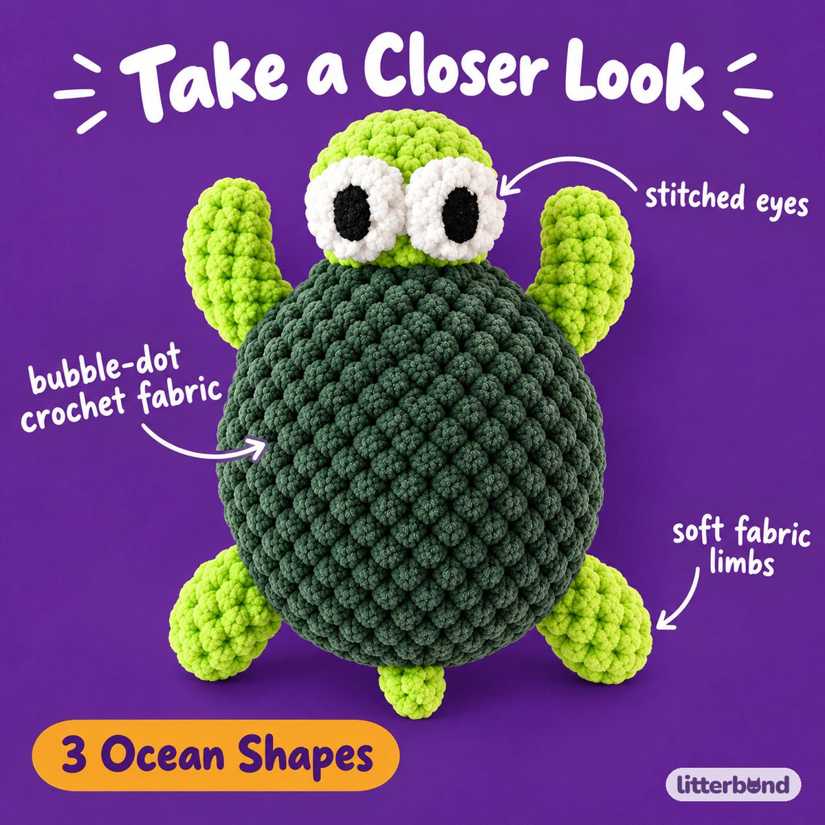 Ocean Plushes for Carry Play - close-up details