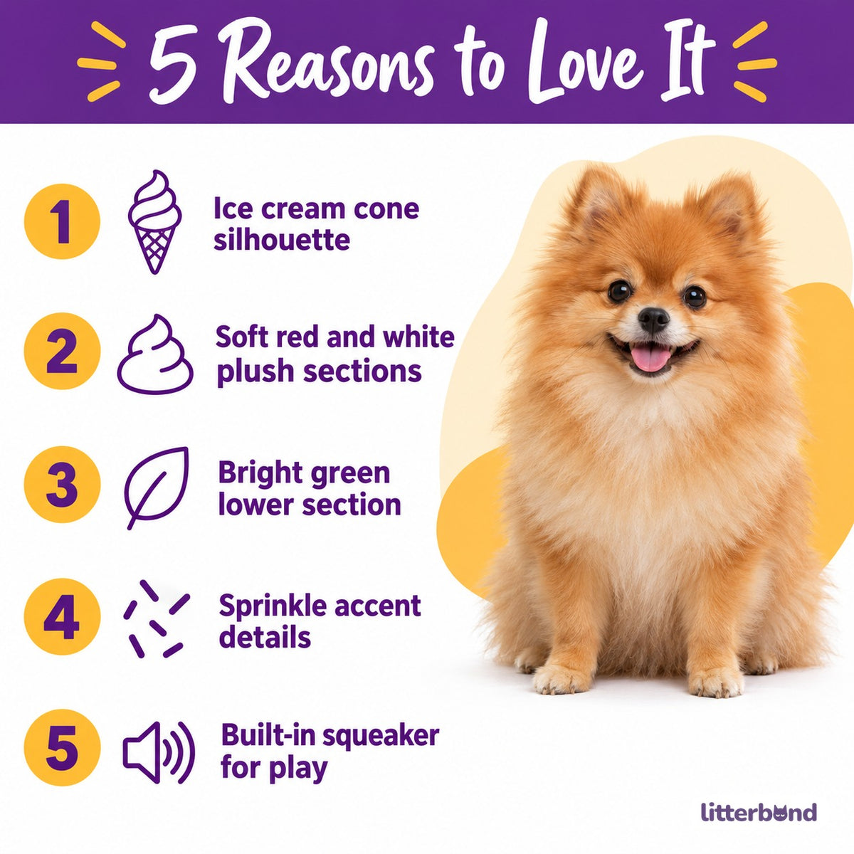 Ice Cream Cone Plush for Fetch - 5 reasons to love it