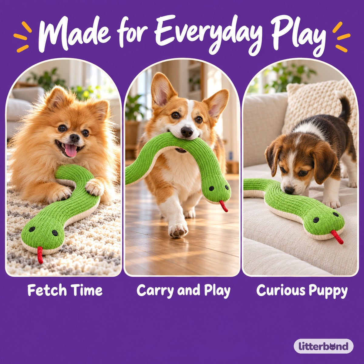 Green Snake Carry Plush - playtime at home