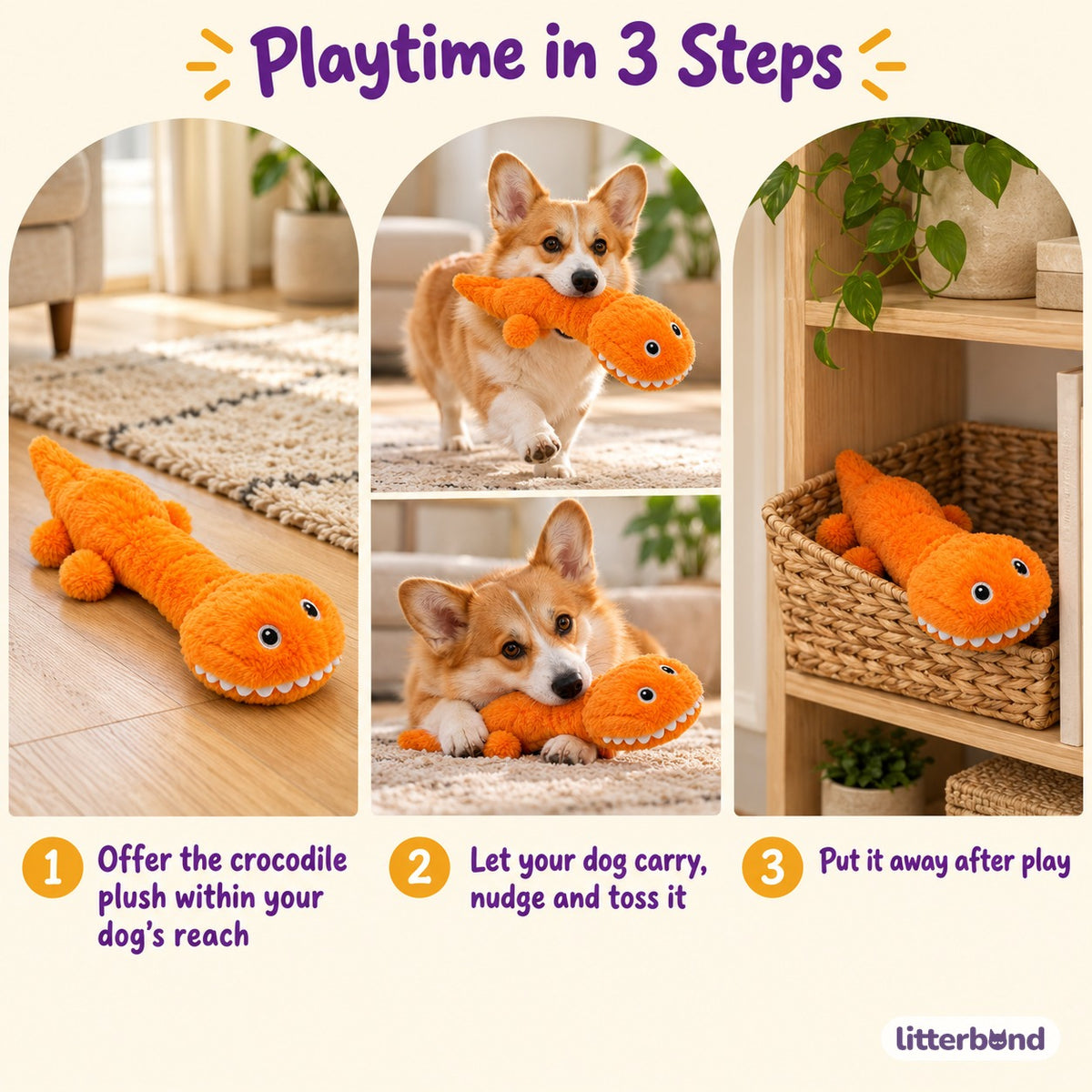 Crocodile Squeaker for Carrying - how to play