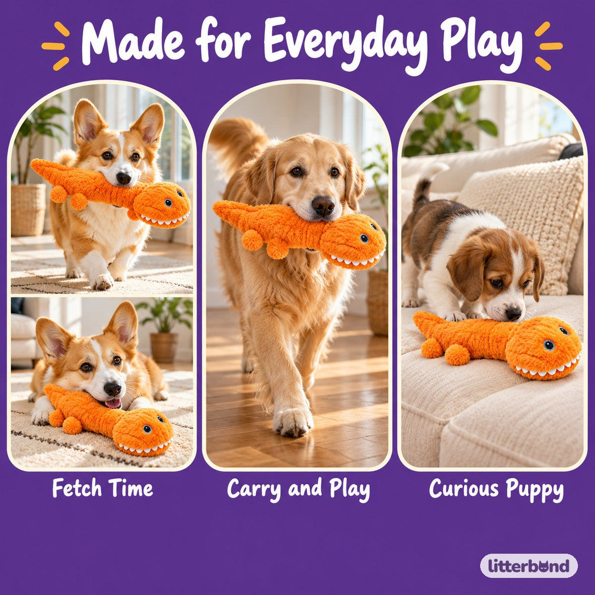 Crocodile Squeaker for Carrying - playtime at home