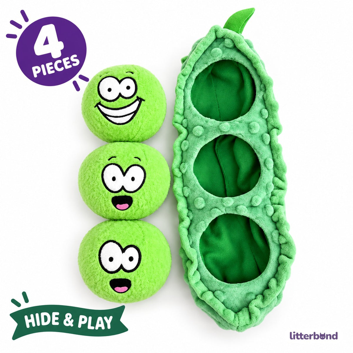 Pea Pod Plush for Hide-and-Seek