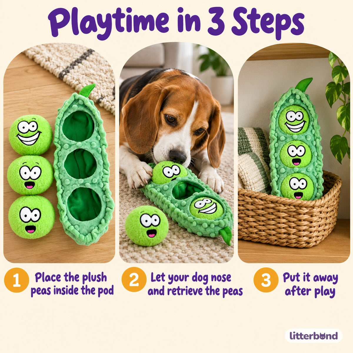 Pea Pod Plush for Hide-and-Seek - how to play