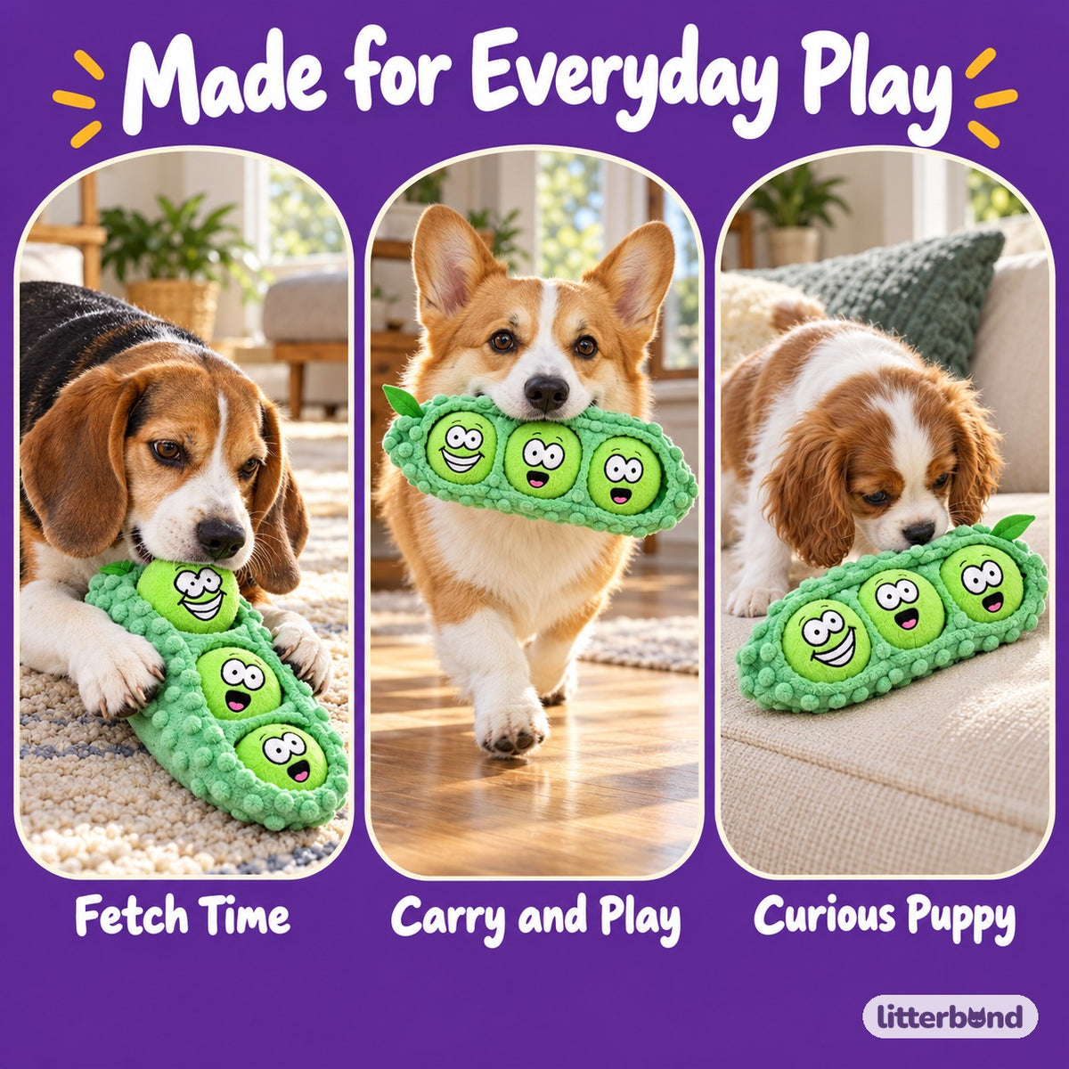 Pea Pod Plush for Hide-and-Seek - playtime at home