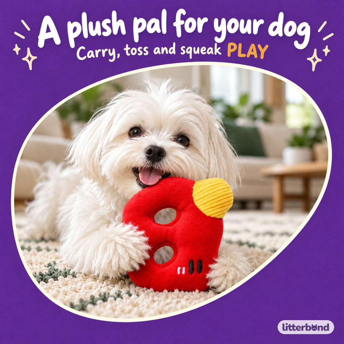 Letter Plush for Carrying with a dog