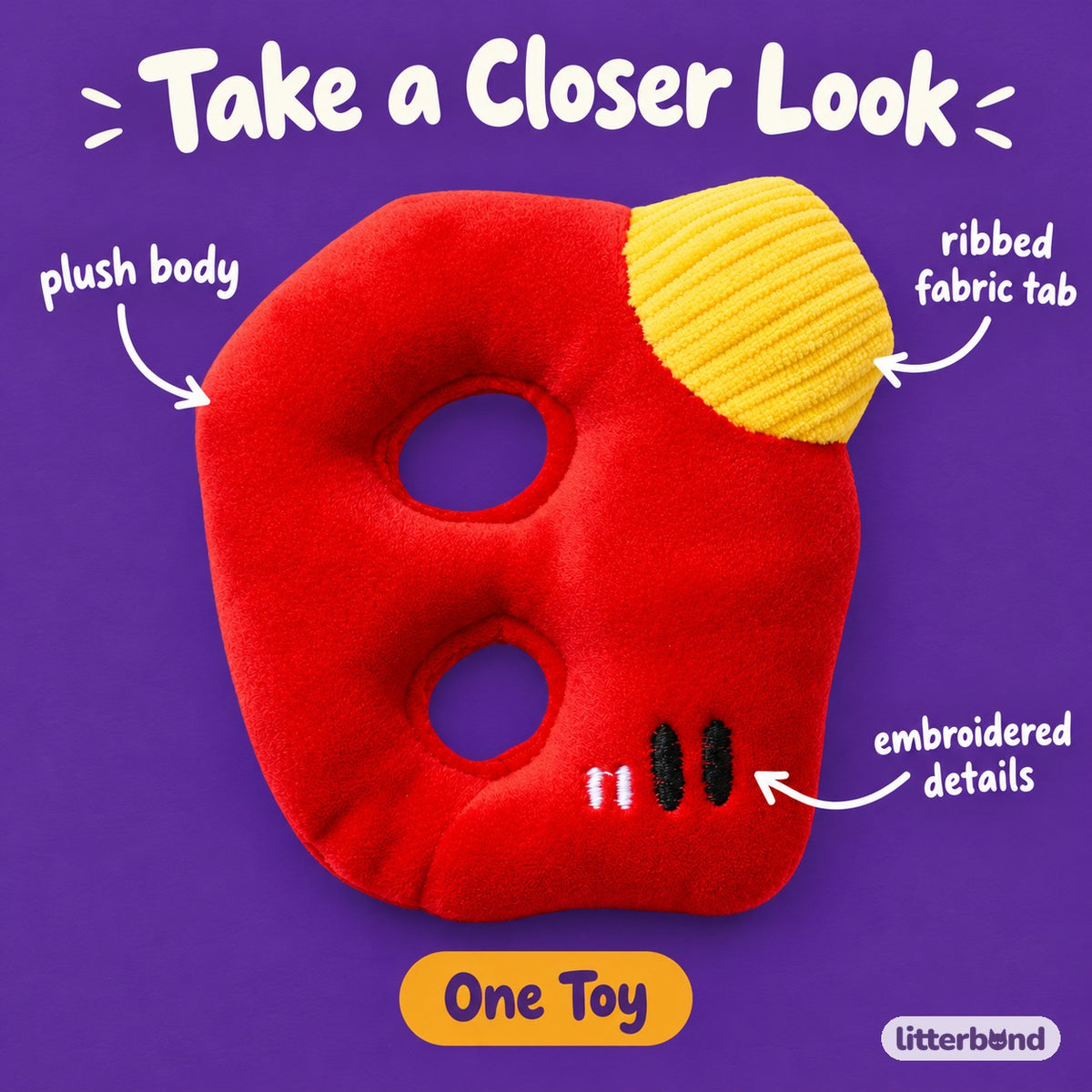 Letter Plush for Carrying - close-up details