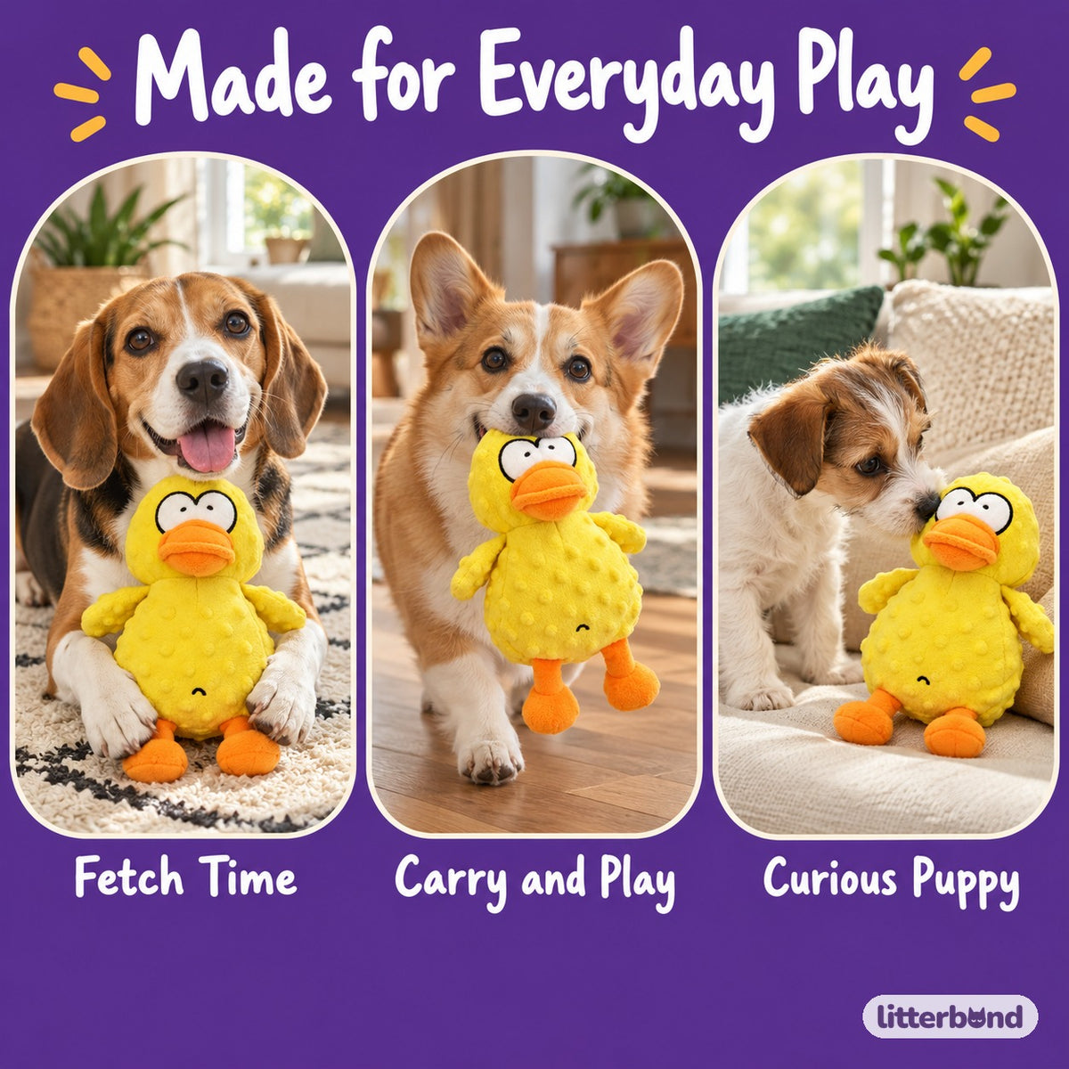 Bumpy Duck Plush for Carrying - playtime at home