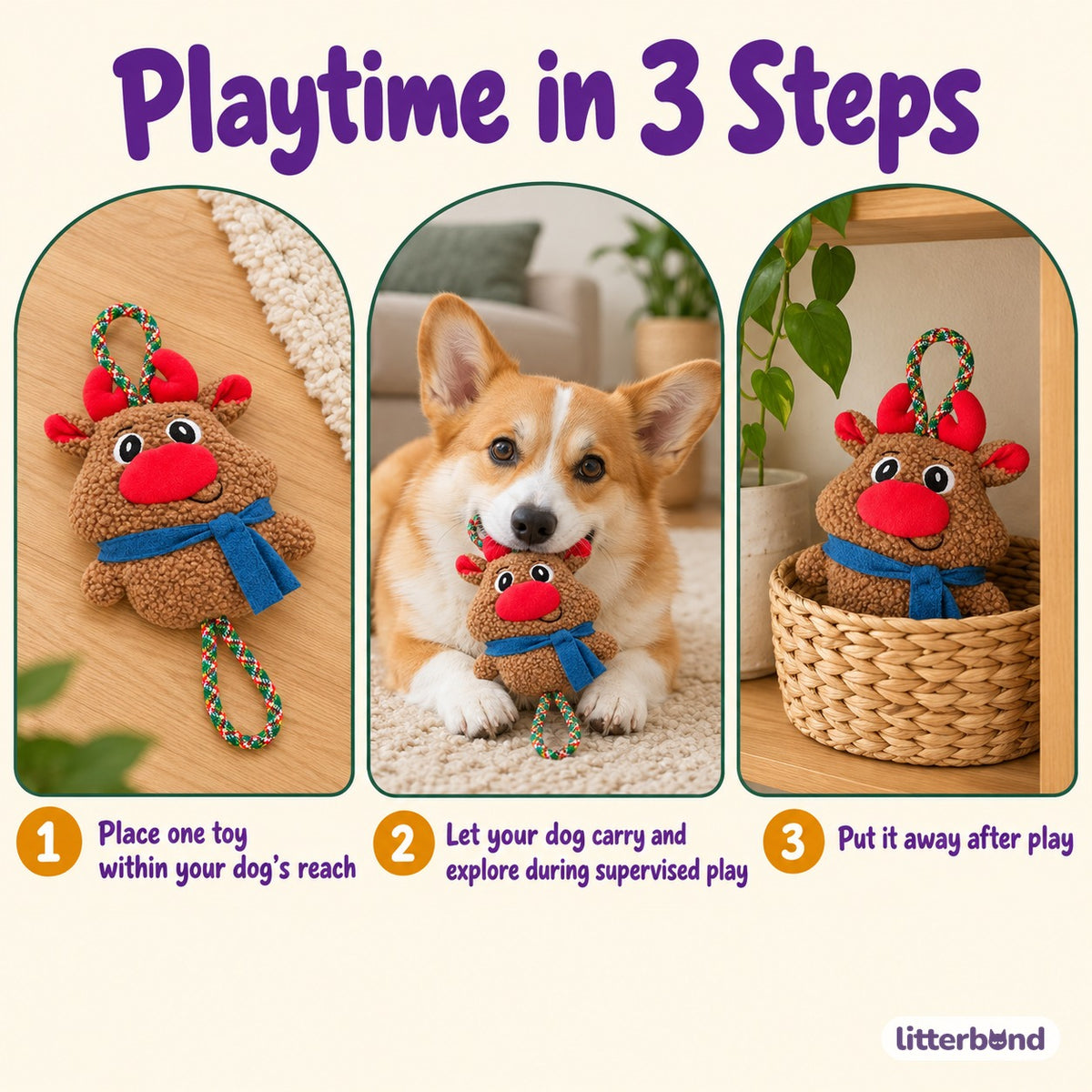 Christmas Rope Plush for Carrying - how to play