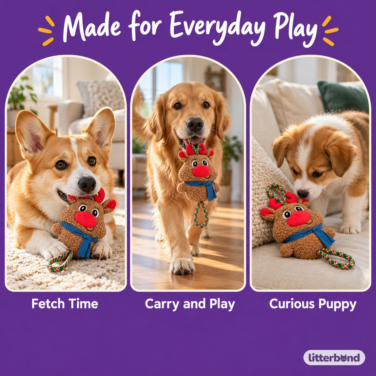 Christmas Rope Plush for Carrying - playtime at home