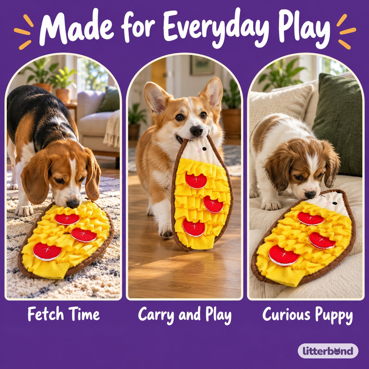 Layered Snuffle Mat for Treat Searches - playtime at home