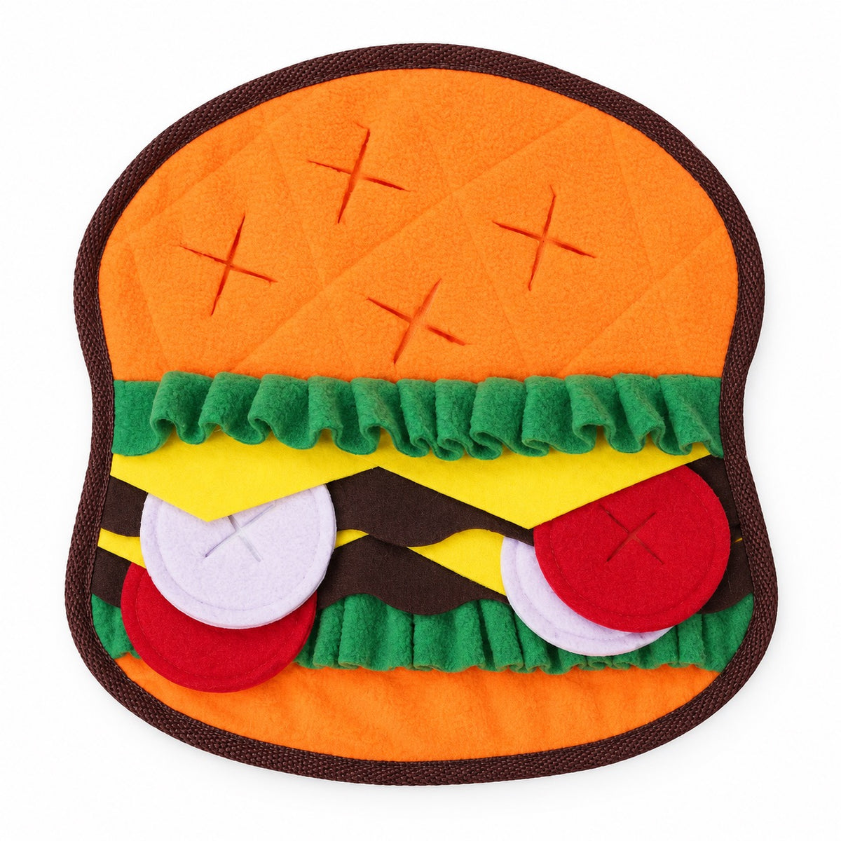 Layered Snuffle Mat for Treat Searches - Burger