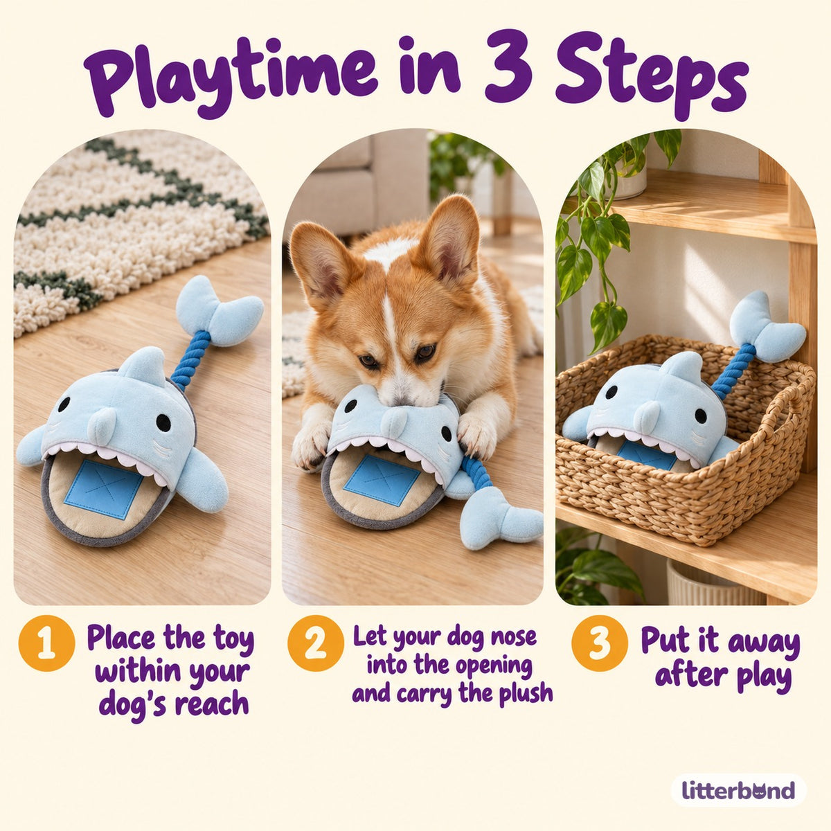 Shark Slipper Toy for Carrying - how to play