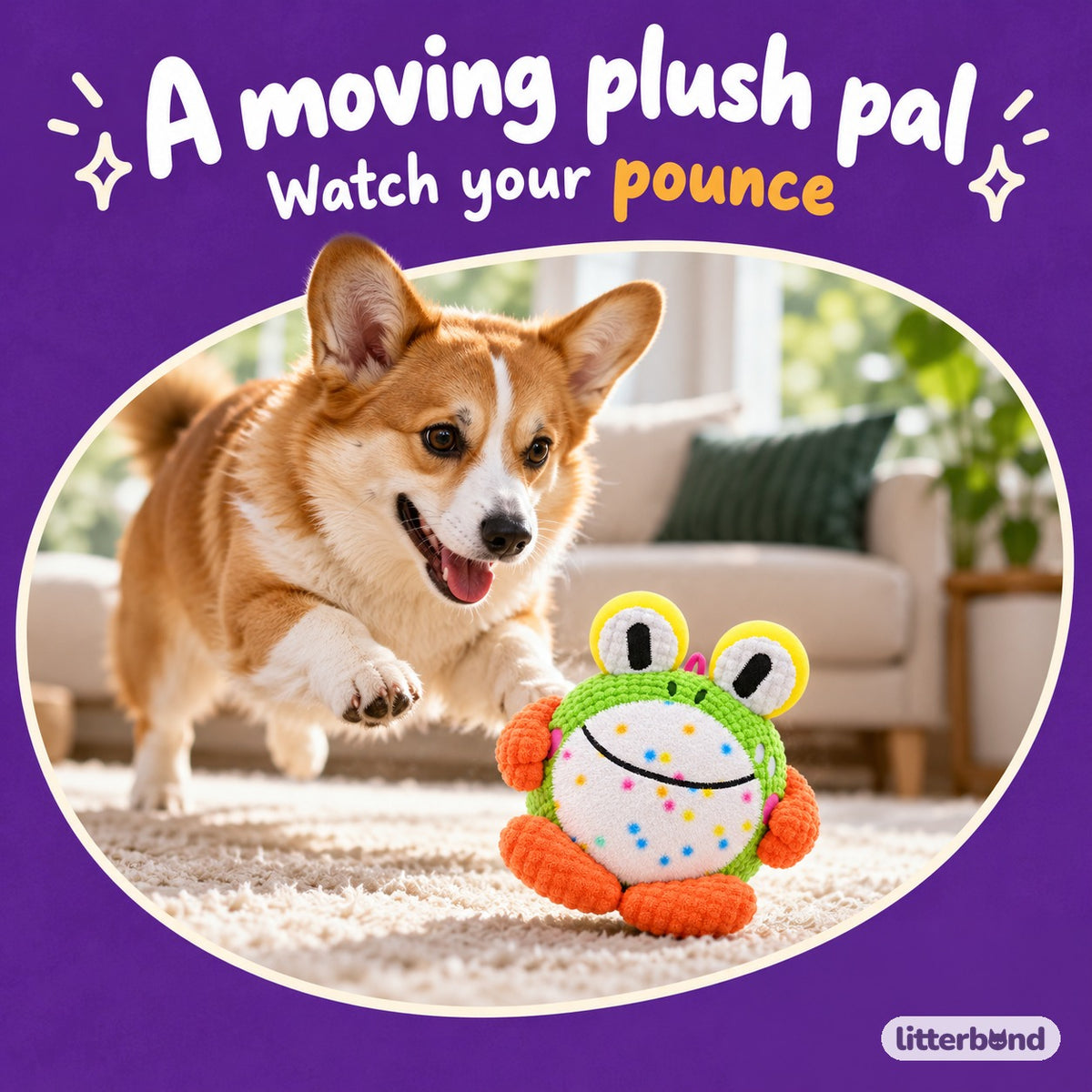 Jumping Plush Toy for Pouncing with a dog