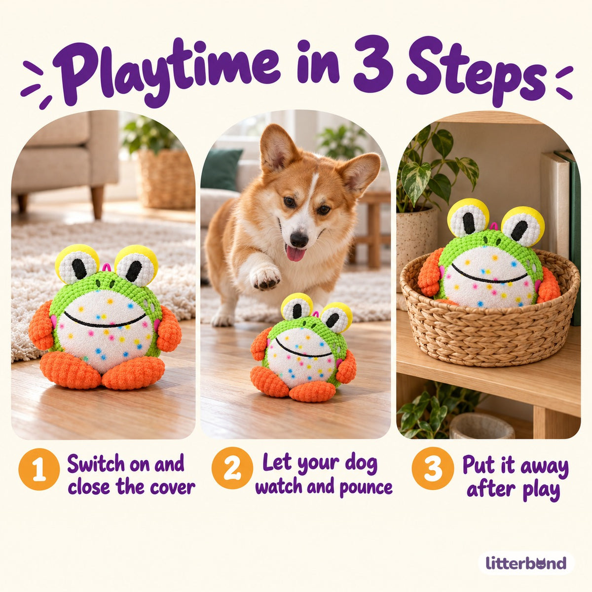 Jumping Plush Toy for Pouncing - how to play