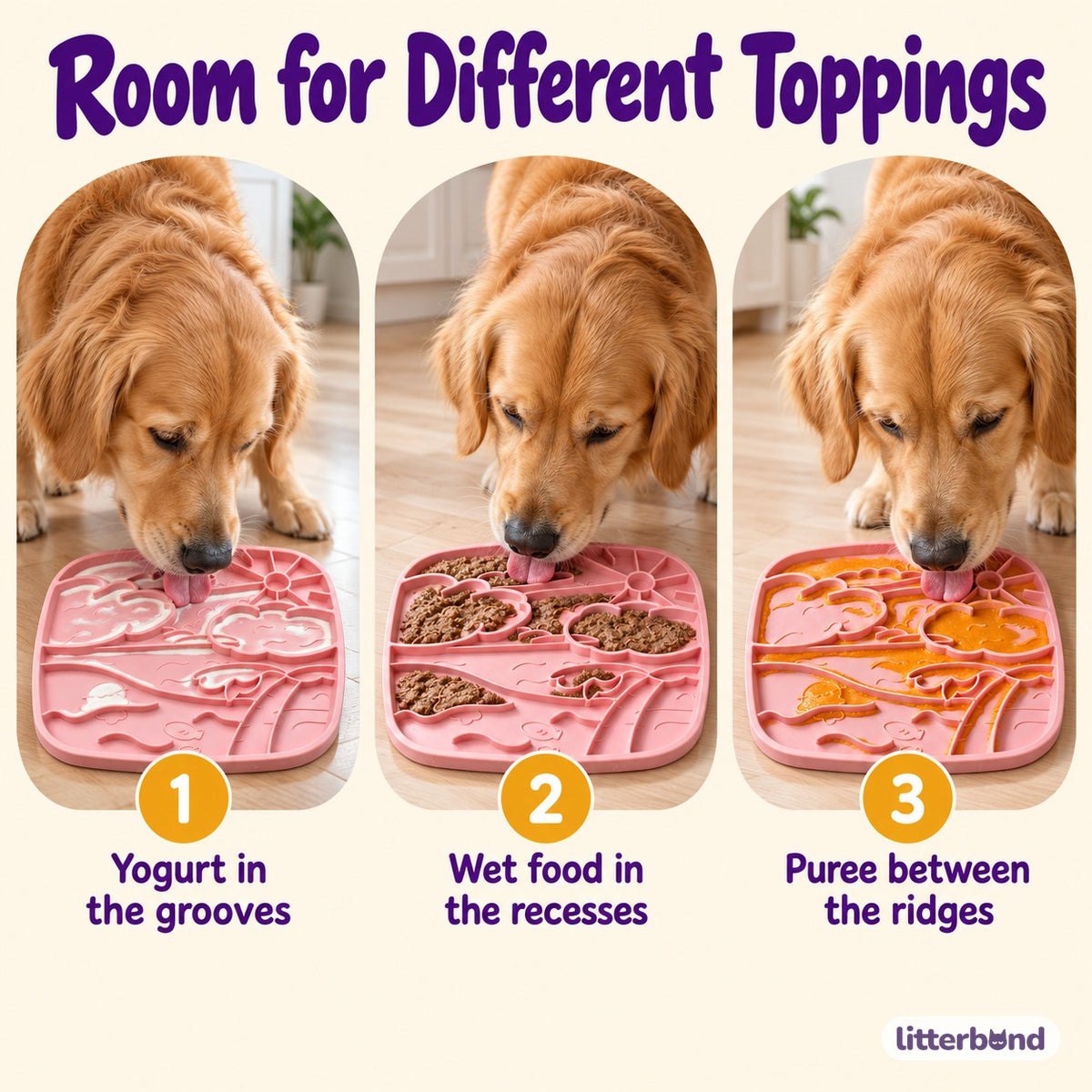 Beach Lick Mat for Treats - how to play