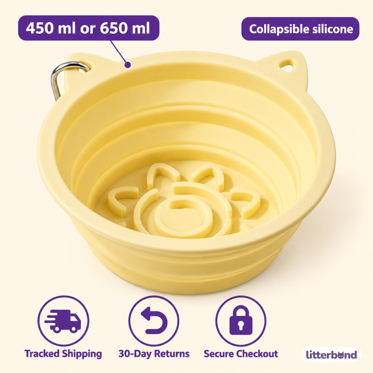 Folding Flower Bowl for Meals - size and details