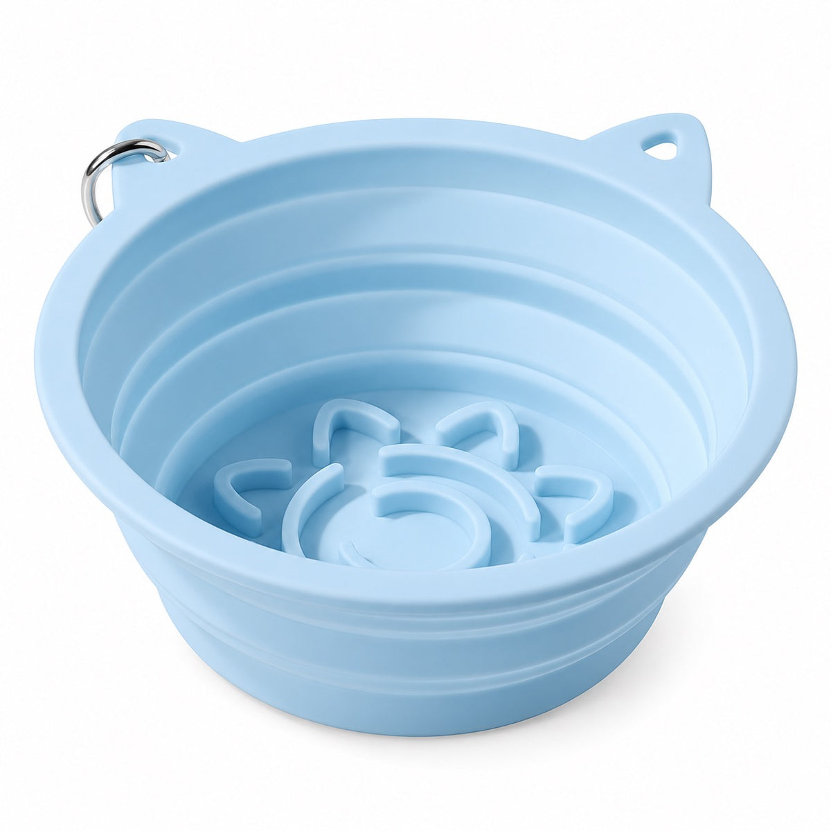 Folding Flower Bowl for Meals - Sky Blue