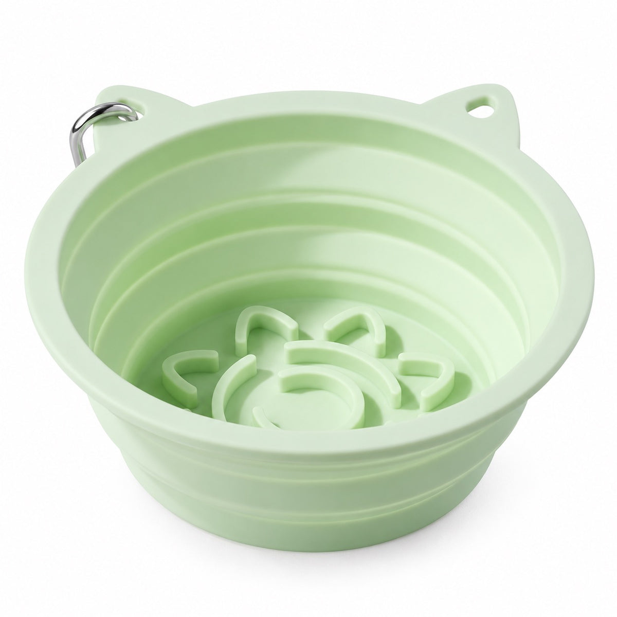 Folding Flower Bowl for Meals - Light Green