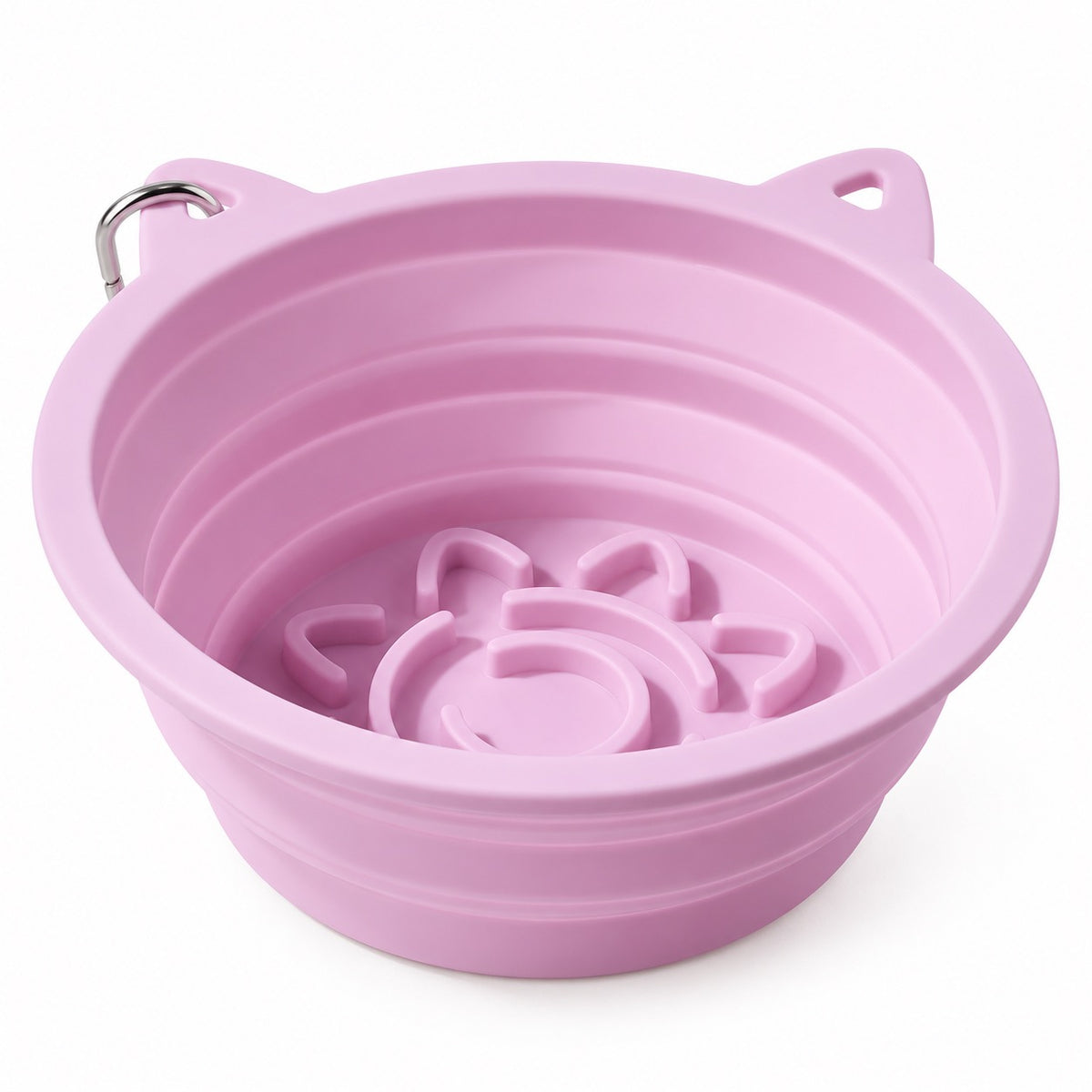 Folding Flower Bowl for Meals - Pink